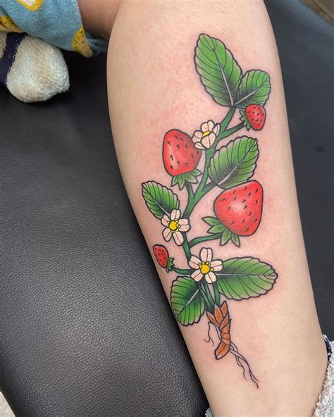 strawberry vine tattoo